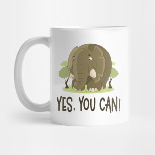 Yes You Can - Elephant Lover Positive Mindset Mug